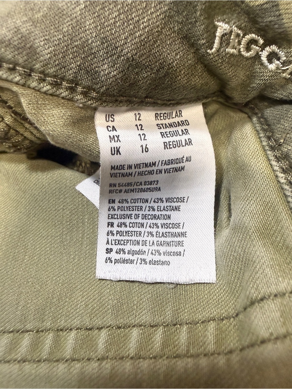 American Eagle Outfitters Olive Camo Skinny Jeans - Picture 7 of 10